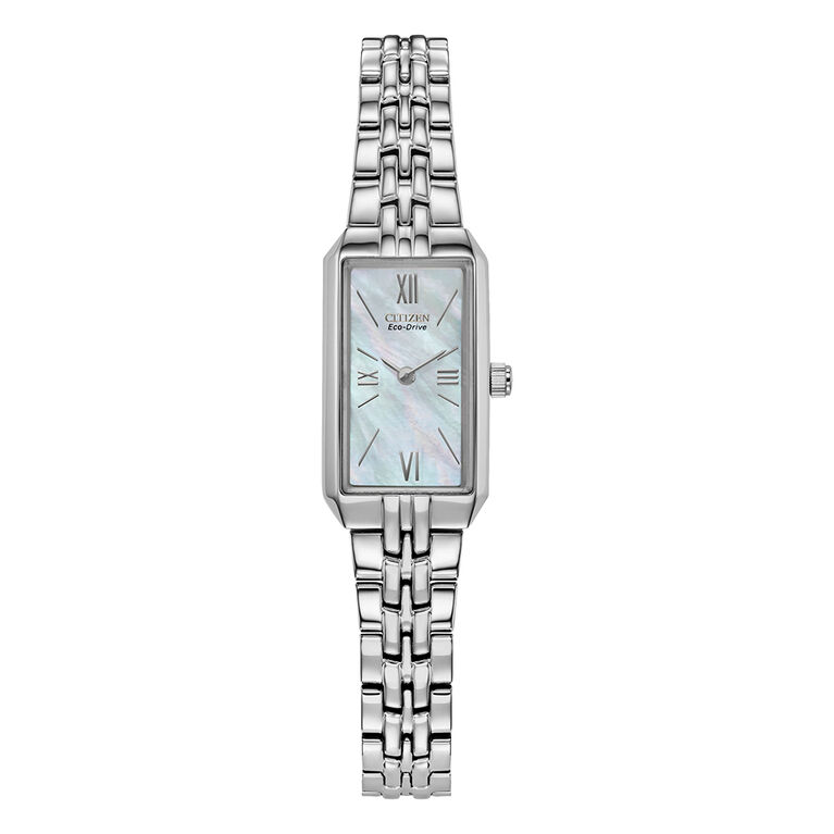 Citizen Eco-Drive Silhouette Mother of Pearl Dial Stainless Steel Womens Watch EG2691-57D