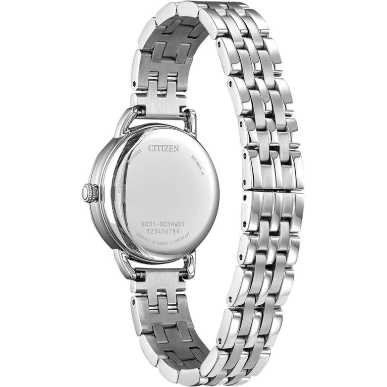 Citizen Eco-Drive White Dial Stainless Steel Womens Watch EM1050-56A