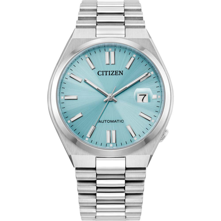 Citizen Tsuyosa Automatic Light Blue Dial Stainless Steel Mens Watch NJ0150-53M
