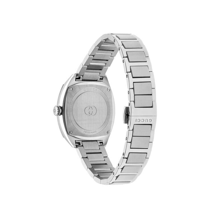 Gucci Interlocking G Silver Dial Stainless Steel Womens Quartz Watch YA142510