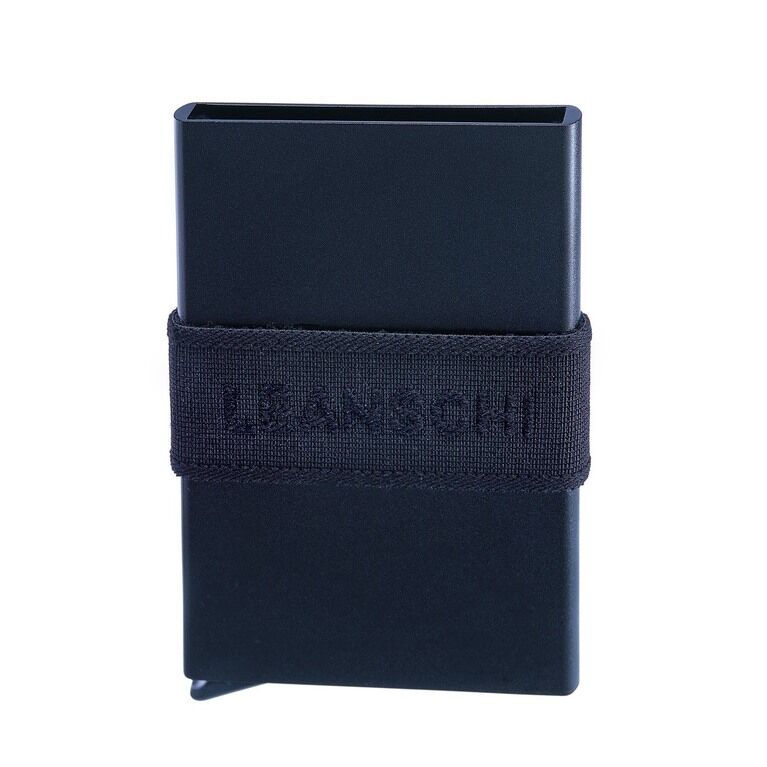 LEANSCHI Tech Wallet V2 Black Aluminium RFID Safe Credit Card Holder