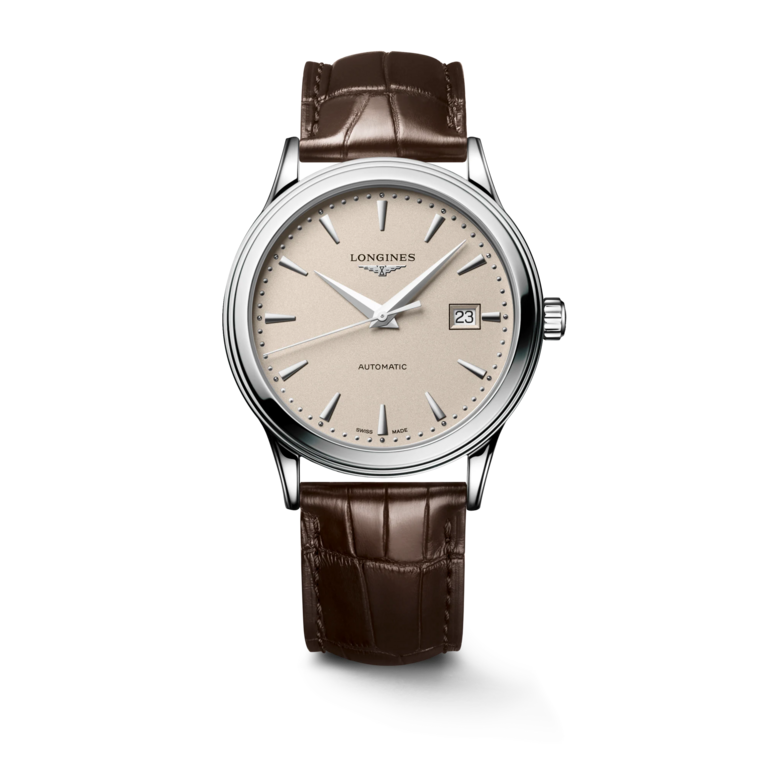 Longines Flagship Beige Dial Stainless Steel Mens Watch L49844792
