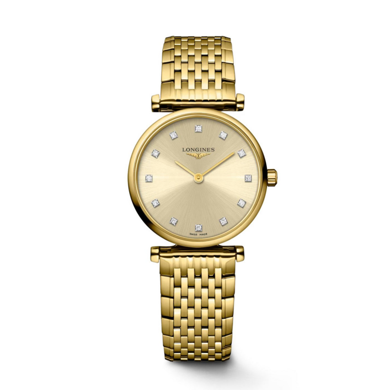 Longines La Grande Classique de Longines Champagne Diamond Set Dial PVD Gold Plated Womens Quartz Watch L42092378