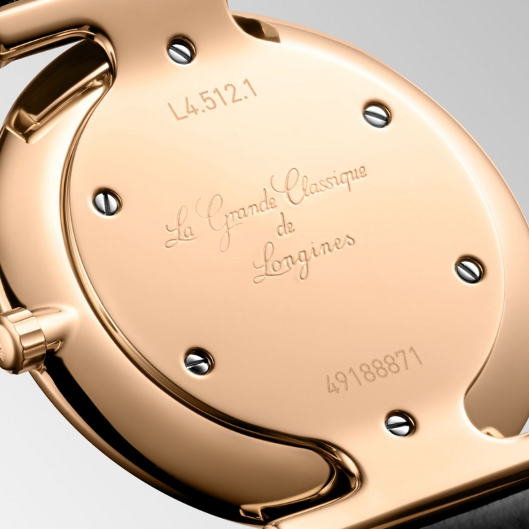 Longines La Grande Classique de Longines Diamond Set Black Dial Rose Two Tone Womens Quartz Watch L45121577