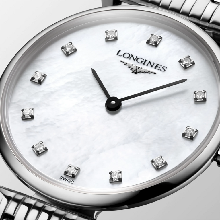Longines La Grande Classique de Longines Mother of Pearl Diamond Set Dial Stainless Steel Womens Quartz Watch L42094876