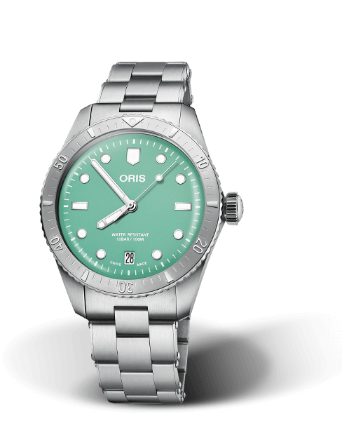 Oris Divers Sixty-Five Cotton Candy Green Dial Stainless Steel Unisex Watch