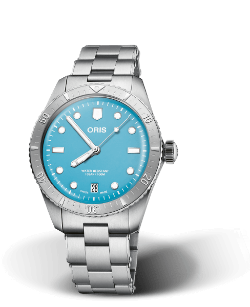 Oris Divers Sixty-Five Cotton Candy Blue Dial Stainless Steel Unisex Watch