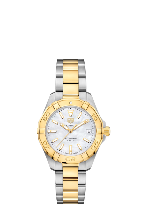 TAG Heuer Aquaracer Lady Mother of Pearl Dial Two Tone Womens Quartz Watch WBD1320.BB0320