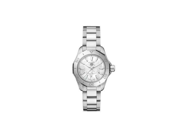 TAG Heuer Aquaracer Stainless Steel Mother of Pearl Dial Womens Quartz 30mm Watch WBP1418.BA0622