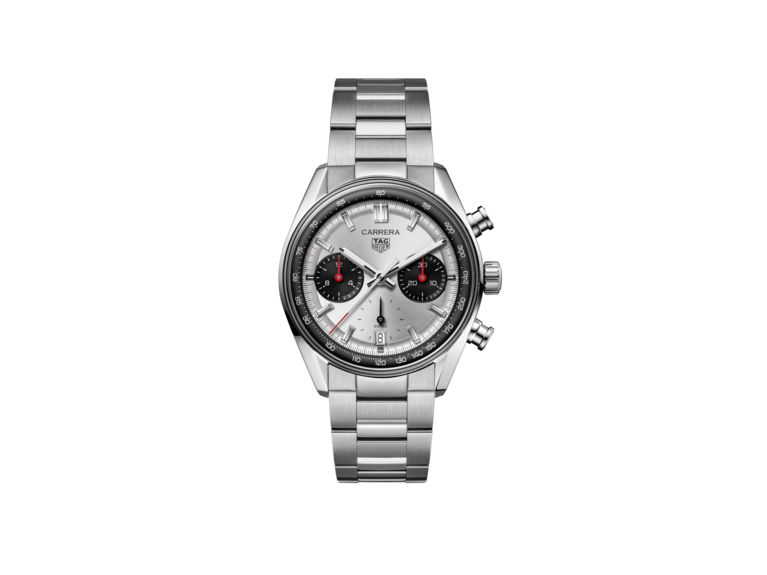 TAG Heuer Carrera Grey Panda Dial Stainless Steel Mens Chronograph Watch CBS2216.BA0041