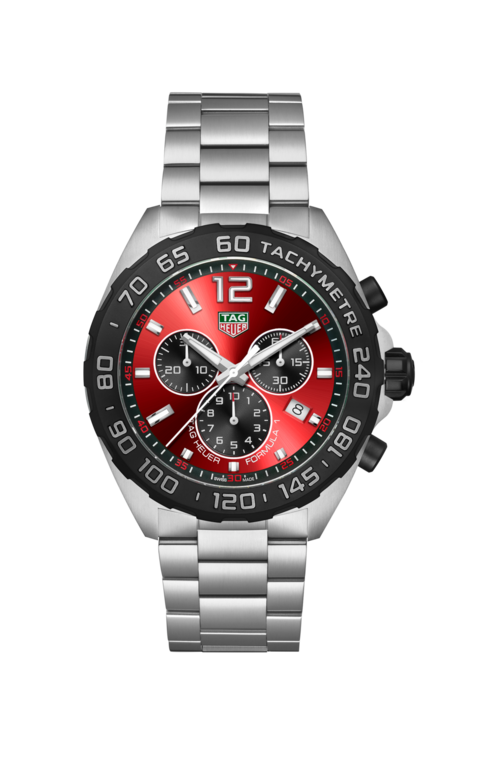 TAG Heuer Formula 1 Red Dial Stainless Steel Mens Quartz Chronograph Watch CAZ101AN.BA0842