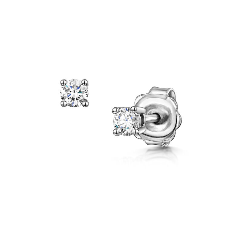18ct White Gold 4 Claw Set 0.60ct Diamond Stud Earrings