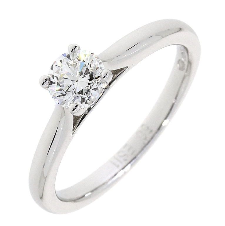 Platinum Solitaire 4 Claw Set 0.51ct Single Stone Diamond Ring