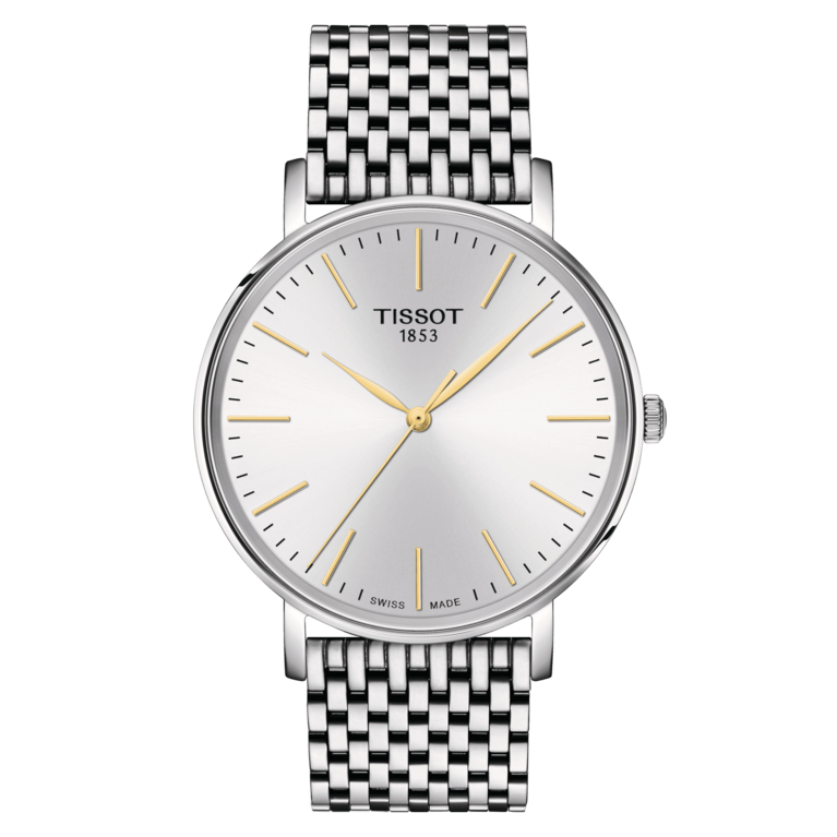 Tissot Everytime Gent Silver Dial Stainless Steel Mens Quartz Watch T1434101101101