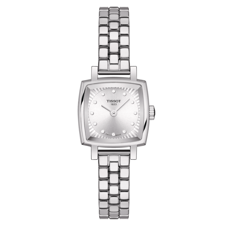 Tissot Lovely Square Silver Dial Stainless Steel Womens Quartz Watch T0581091103601