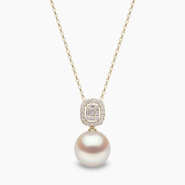 YOKO London Starlight 18ct Gold, Pearl & Diamond Set Pendant Necklace