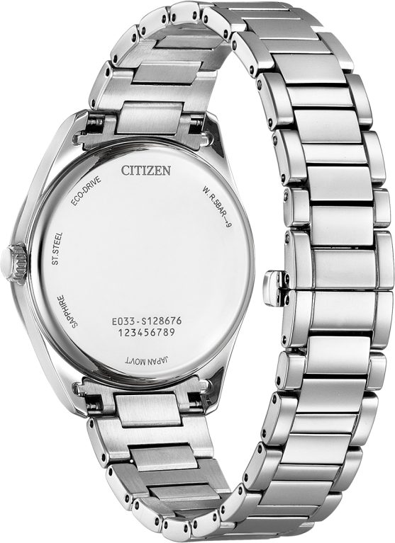 Citizen Eco-Drive Arezzo White Dial Stainless Steel Womens Watch EM0970-53A
