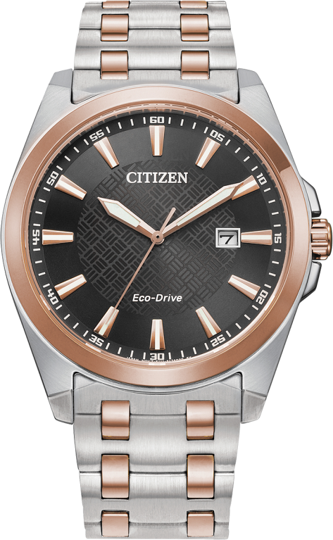 Citizen Eco-Drive Brown Dial Two Tone Mens Watch BM7536-53X