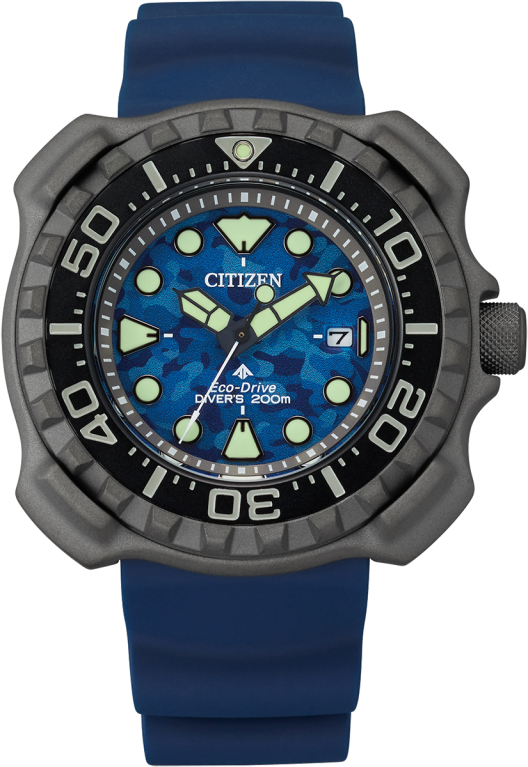 Citizen Eco-Drive Promaster Diver Blue Dial Super Titanium Mens Watch BN0227-09L