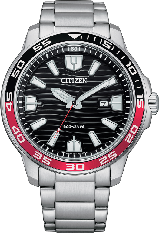 Citizen Eco-Drive Sport Black Dial Stainless Steel Mens Watch AW1527-86E