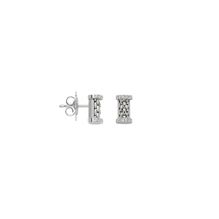 FOPE Essentials 18ct White Gold & Diamond Stud Earrings OR07BBRW