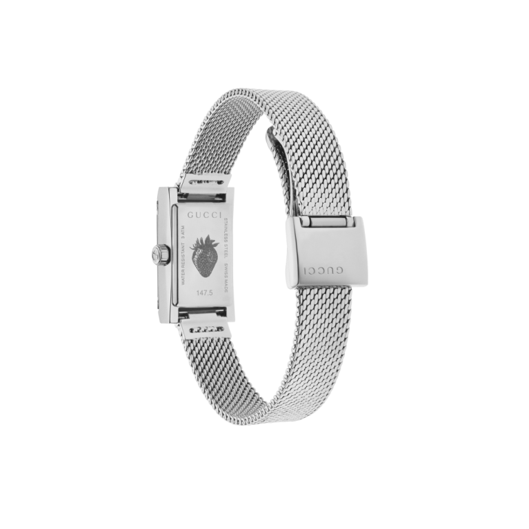Gucci G-Frame Multi-Colour Dial Stainless Steel Mesh Bracelet Womens Quartz Watch YA147510