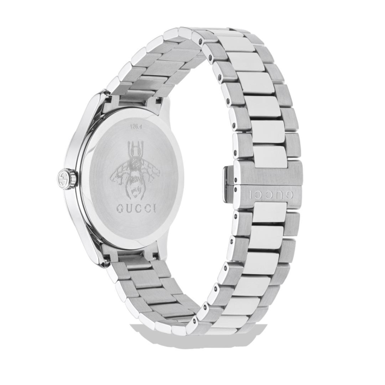 Gucci G-Timeless Snake Silver Dial Stainless Steel Unisex Quartz Watch YA1264076
