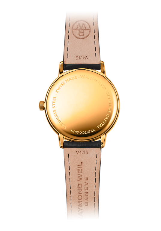 Raymond Weil Toccata White Dial PVD Gold Plated Mens Quartz Watch 39mm 5485-PC-00300