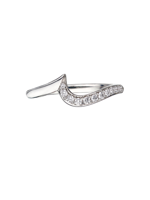Shaun Leane 18ct White Gold Entwined Petal Diamond Set Wedding Ring EN041.WGWHRZM