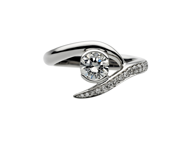 Shaun Leane Platinum Entwined Inward Diamond Set Engagement Ring EN024.PLWHRZM