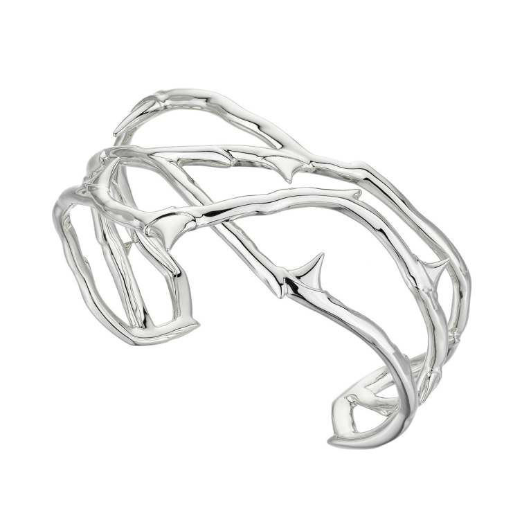 Shaun Leane Sterling Silver Rose Thorn Small Cuff Bangle RT028.SSNABOS