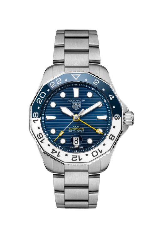 TAG Heuer Aquaracer Blue Dial Calibre 7 GMT Stainless Steel Mens Watch WBP2010.BA0632