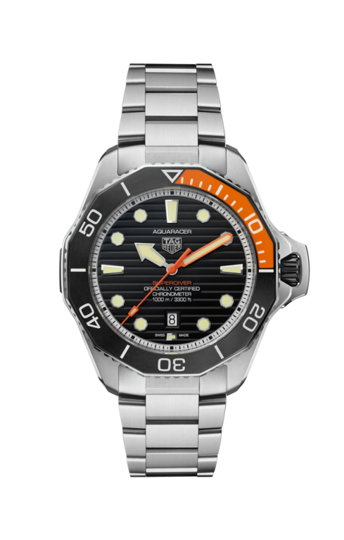 TAG Heuer Aquaracer Professional 1000 Superdiver Chronometer Black Dial Titanium Mens Watch  WBP5A8A.BF0619