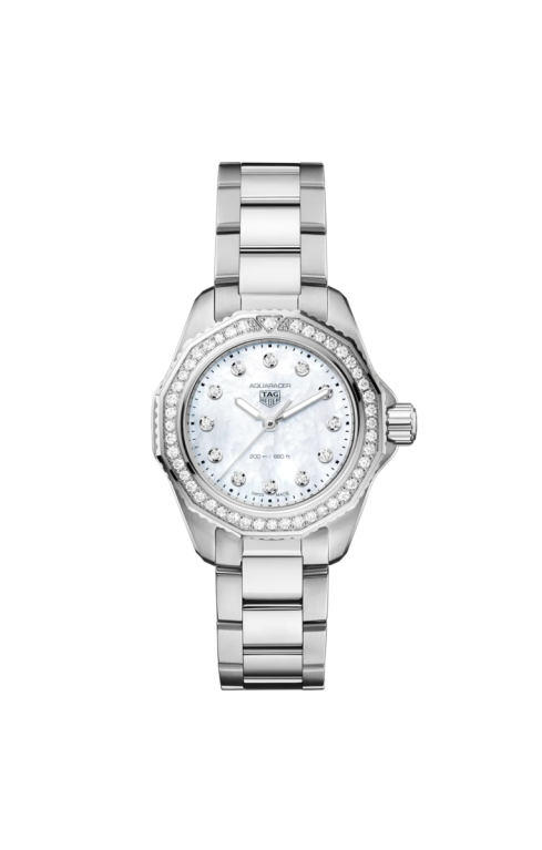 TAG Heuer Aquaracer Professional 200 Mother of Pearl Diamond Set Dial Stainless Steel Diamond Set Womens Quartz Watch WBP1417.BA0622