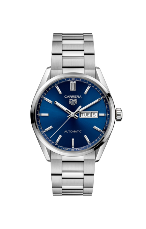 TAG Heuer Carrera Calibre 5 Blue Dial Day-Date Stainless Steel Mens Watch WBN2012.BA0640