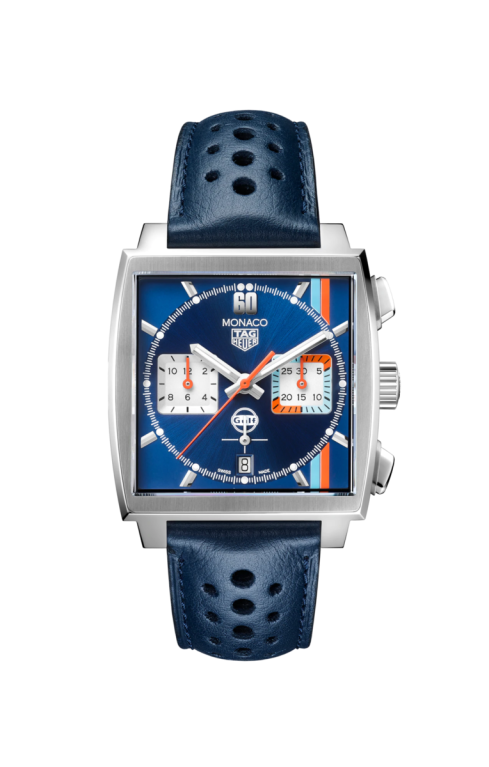 TAG Heuer Monaco X Gulf Heuer 02 Special Edition Stainless Steel Mens Chronograph Watch CBL2115.FC6494