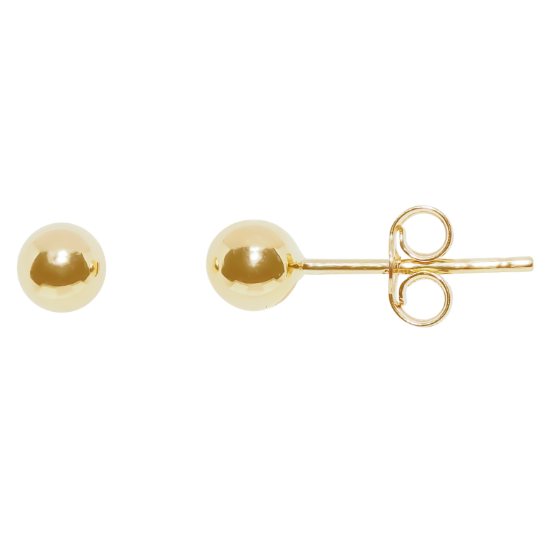 9ct Gold Classic Ball Stud Earrings (4mm)