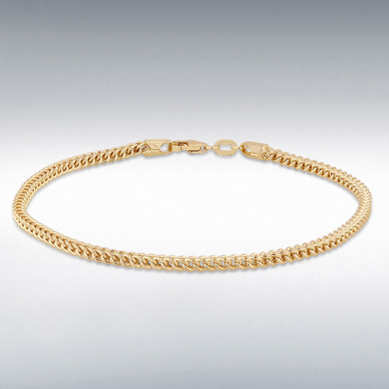 9ct Gold Franco Chain Link Bracelet