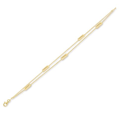 9ct Gold Rectangular Cuboid Fancy Bracelet