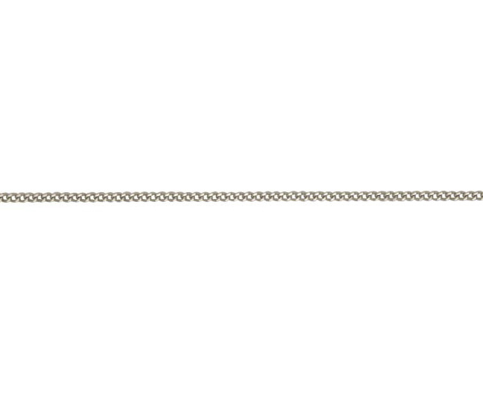 9ct White Gold Filed Curb Chain Link 18" Necklace
