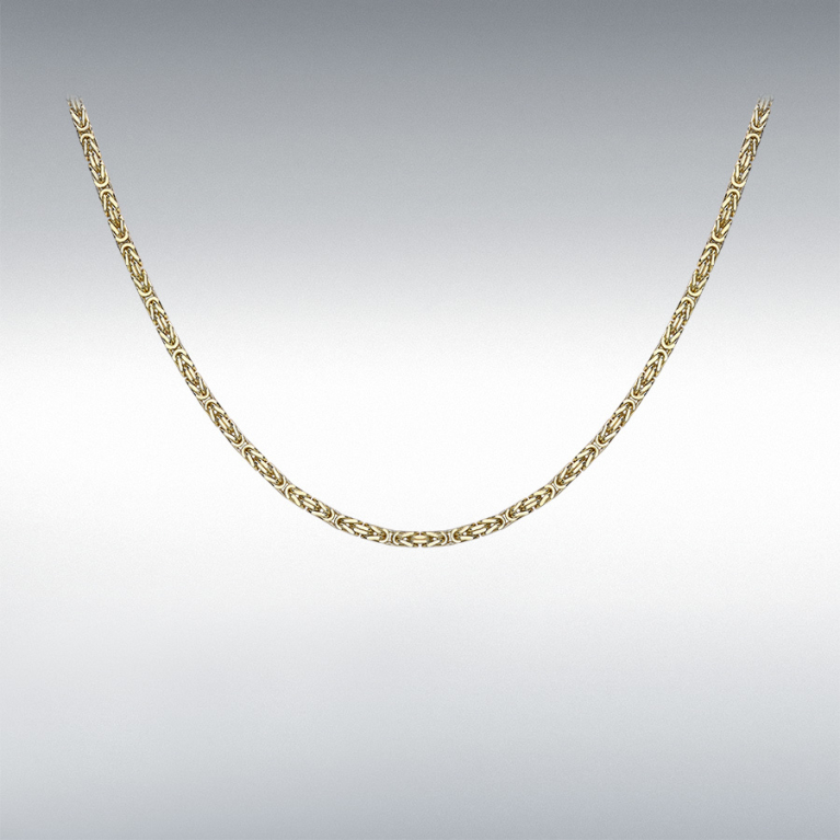 9ct Yellow Gold Byzantine Link 18" Necklace