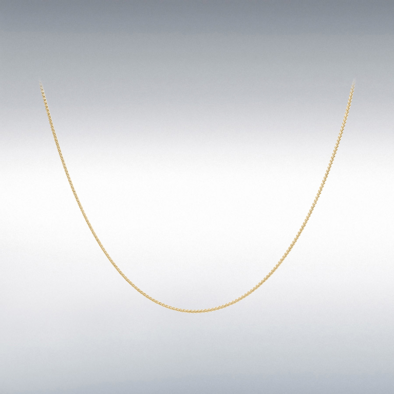 9ct Yellow Gold Spiga Link Chain 18" Necklace