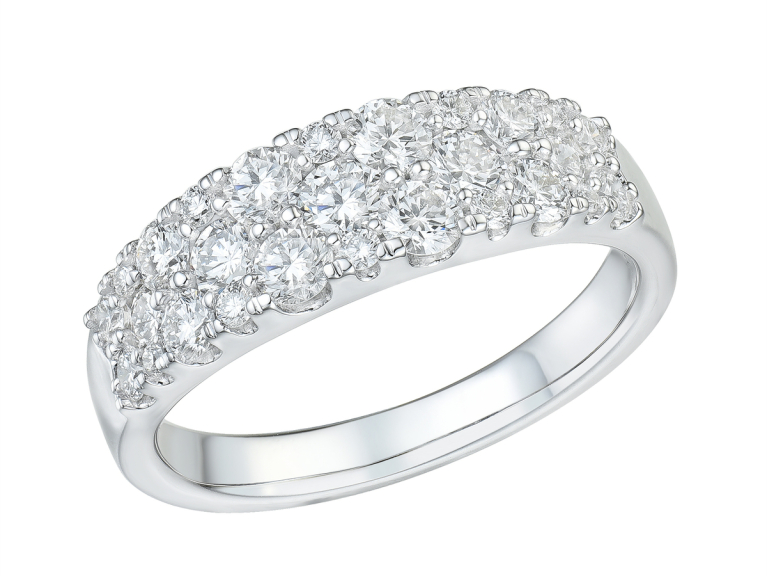 Platinum Graduated Diamond Set 1.28ct Dress Ring