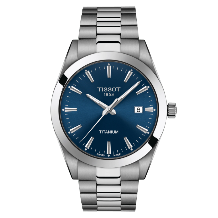 Tissot Gentleman Blue Dial Titanium Mens Quartz Watch T1274104404100