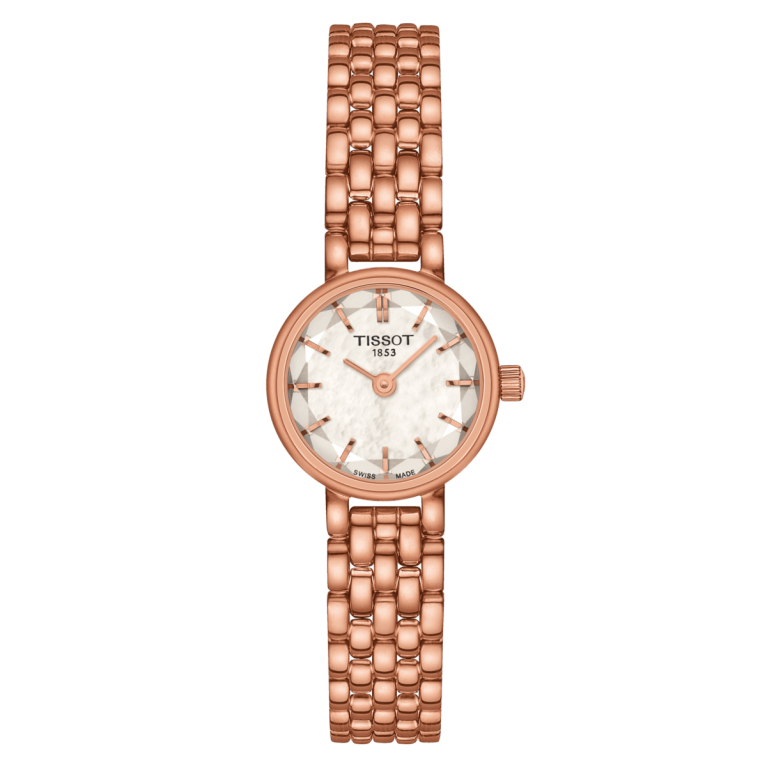 Tissot Lovely Round Mother of Pearl Dial PVD Rose Gold Plated Womens Quartz Watch T1400093311100
