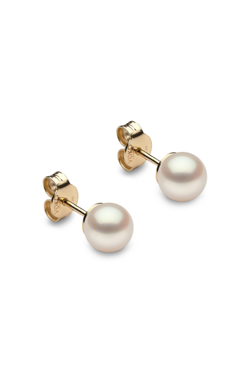 YOKO London 18ct Gold 6mm Cultured Freshwater Pearl Stud Earrings