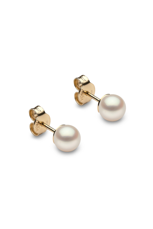 YOKO London 18ct Gold 5mm Cultured Freshwater Pearl Stud Earrings