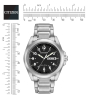 Citizen Eco-Drive Black Dial Stainless Steel Mens Day-Date Watch AW0050-82E Thumbnail