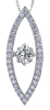 9ct Canadian White Gold Pulse Diamond Set Marquise Pendant Necklace P3200W/50C-10 Thumbnail
