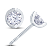 18ct White Gold 2 Claw Cup Setting 0.30ct Diamond Stud Earrings Thumbnail